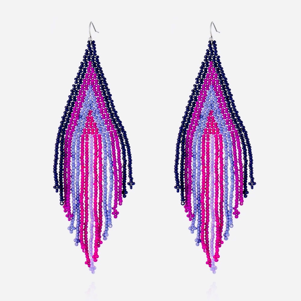 ๐2/$30 New Free People Violet Ombrรฉ Earrings - Picture 2 of 3
